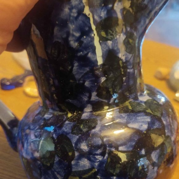Vintage Pitcher Blue and Green Mosaic Paint Design - Picture 5 of 7